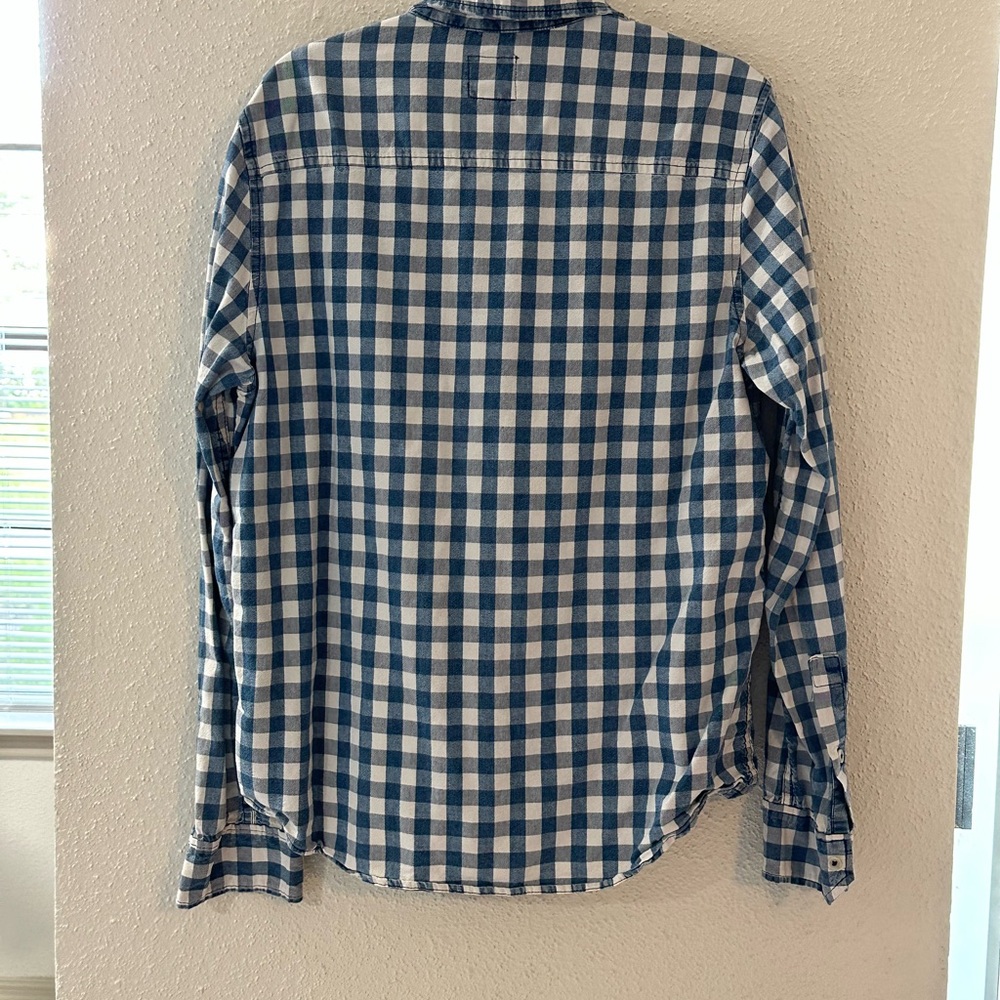 Joe’s Jeans Long Sleeve Shirt, Size Med Blue & White Man’s. - Picture 9 of 9
